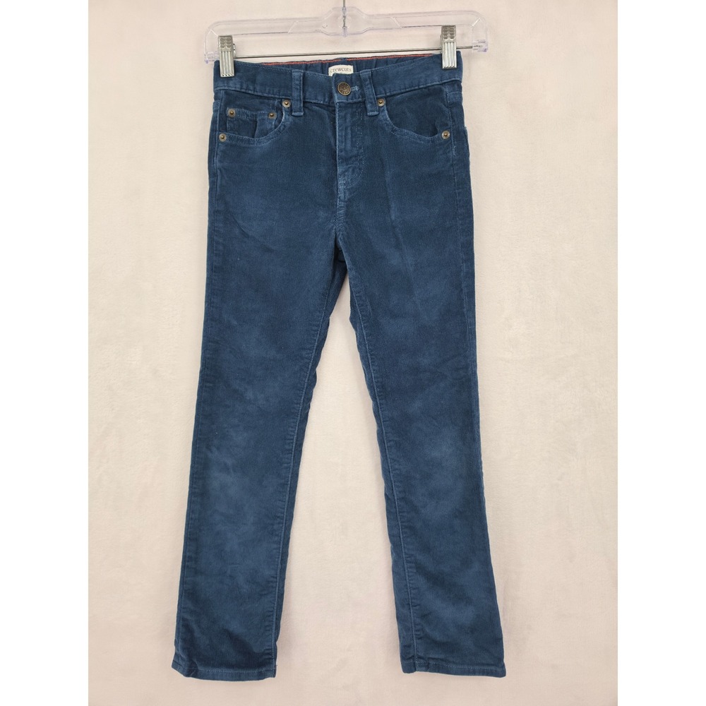 Crewcuts J.Crew Boys Teal Blue Corduroy Pants Slim Fit Adjustable Waist Size 7